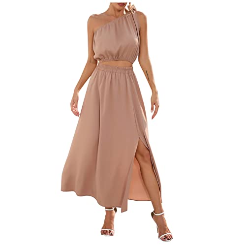 Conjuntos de vestidos femininos para brunch, sem mangas, gola V, elastano, gravata borboleta, 2 peça