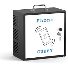 POCHAR Metal Cell Phone Storage Cabinet with Lock 30 Slots Desktop Holder for Classroom and Office,Wall-Mounted Phone Box, Portable Cell Phone Cubby