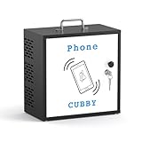 POCHAR Metal Cell Phone Storage Cabinet with Lock 30 Slots Desktop Holder for Classroom and Office,Wall-Mounted Phone Box, Portable Cell Phone Cubby