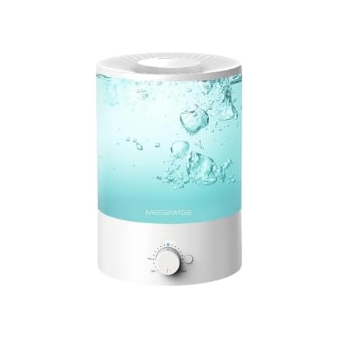 MegaWise Topfill 7-colour Night light humidifier for Kid bedroom with 3.5L Large Capacity, No leakage Design Fine Mist Output Auto Shutoff, Essential Oil Safe Tank Cover