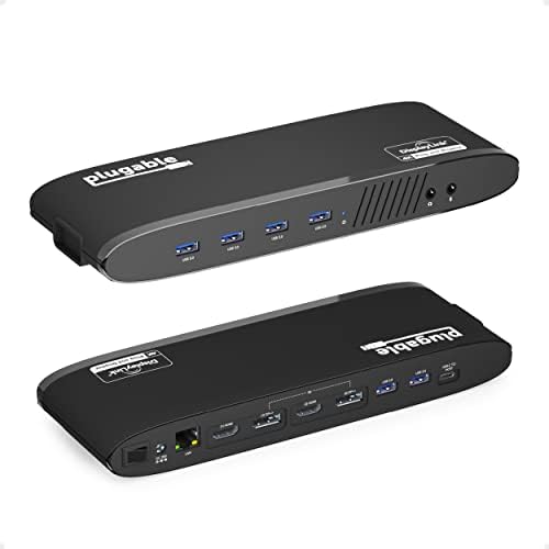 Amazon.com: Plugable Universal Laptop Docking Station, 4K Dual Monitor ...