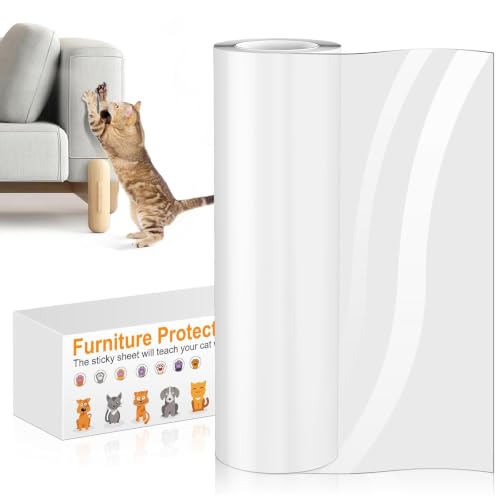 Kratzfolie Katzen Selbstklebend, 30cm x 5m Verdicken Kratzschutz Sofa Katze Transparent Katzen Kratzschutz Kratzschutzfolie Couch Kratzschutz Katze AntiKratz Tape für Möbel Couch Sofa Wand Tür Schutz