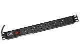 Longitud cable MT. 1,75 Link lk10060 regleta de Rack 19 8 enchufes universales con Interruptor Enchufe Italiana 16 A