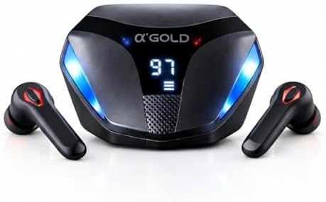 Fone de Ouvido Bluetooth 5.3 Gamer TWS Sem Fio, Baixa Latência, C...