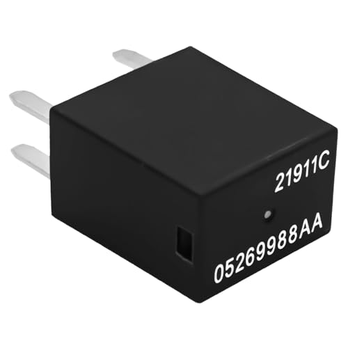 Relay 05269988AA (Pack of 4), 5 Pins 12V 10A Automotive Multipurpose Relay Compatible for Chrysler, Dodge, Jeep, and Plymouth Vehicles