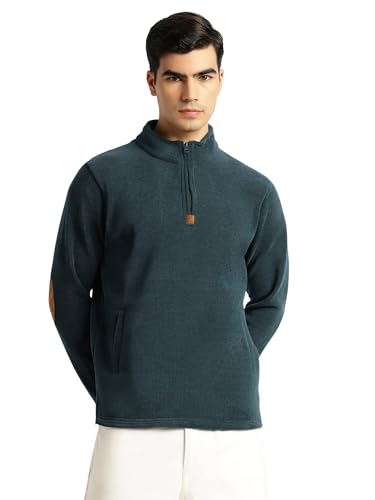 Image of Thomas Scott Men's | Regular Fit | Long Sleeves | High Neck | Solid | 100% Polyester | Knitted | Sweatshirt | Dry Clean Only
