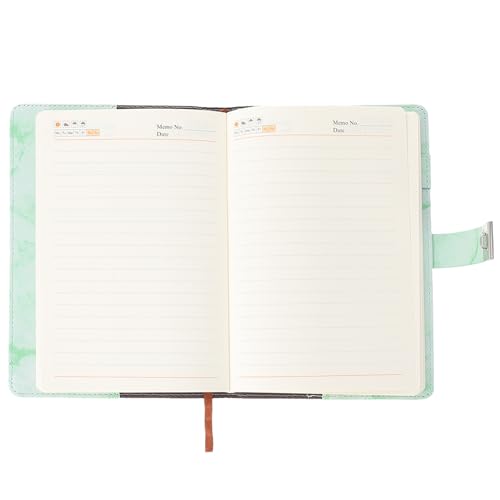 Parliky Libreta Multifuncional Candado Cuaderno Portátil Cierre de Seguridad Tamaño Compacto Cubierta de PU Verde Cuaderno para Diario y Notas Viaje