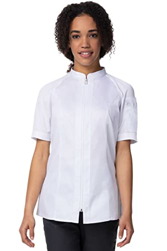 Manteau de chef femme coupe ajustée et tissu respirant