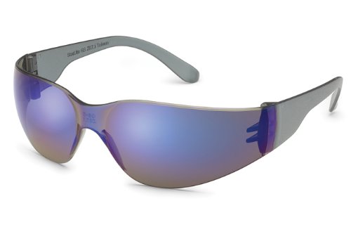 Gateway Safety 469M UL-Certified StarLite Safety Glasses, Blue Mirror Lens, Gray Temple