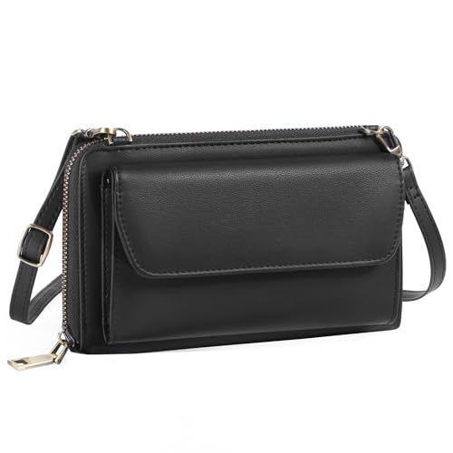 GOIACII Small Crossbody Cell Phone Bag for Women, Mini Shoulder Handbag Purse Wallet with Credit Card Slots