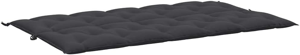 vidaXL Garden Bench Cushion Set of 2 Black Oxford Fabric (100% Polyester)