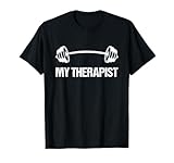 Photo Gallery my therapist (bilanciere) divertente design per allenamento sollevamento pesi maglietta Photo Gallery my therapist (bilanciere) divertente design per allenamento sollevamento pesi maglietta