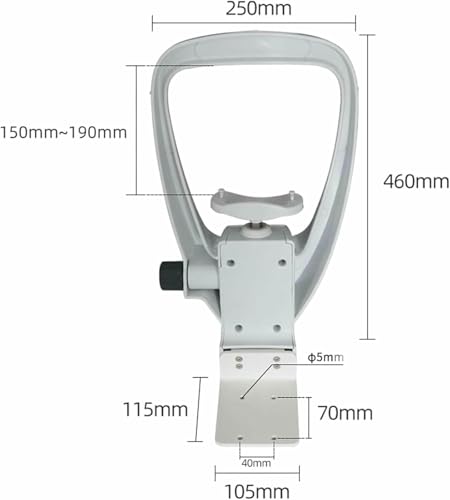Mentonnière réglable avec support frontal pour appareil optique de réfraction - 7