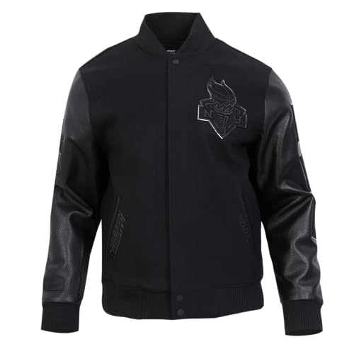 Image of Pro Standard Mens WNBA Classic Triple Black Varsity Jacket