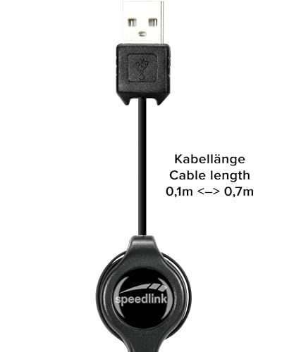 Speedlink BEENIE Mobile Mouse silent - kleine, kompakte Maus kabelgebunden USB, einstellbare Kabellänge mit Kabeleinzug, leiser Klick, schwarz 3