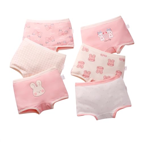 Ruby&Tang Cotton Girls Boyshort panties Toddler Panty Underwear kids briefs 6pack