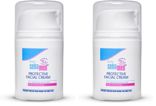 Image of Sebamed Baby Protective Facial Cream| pH 5.5| Baby Face Cream| Vitamin E for Soft Skin| Ideal for salivary rashes| 50ml (Pack of 2)