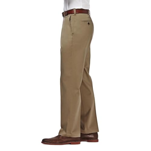 Image of Haggar Men's Classic Fit Premium No Iron Khaki Pant