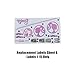 Mattel Replacement Parts for Barbie Doll Dreamplane Playset - GDG76 ~ Replacement Labels Sheet A ~ Labels 1-15, Pink, White, Blue, Gray