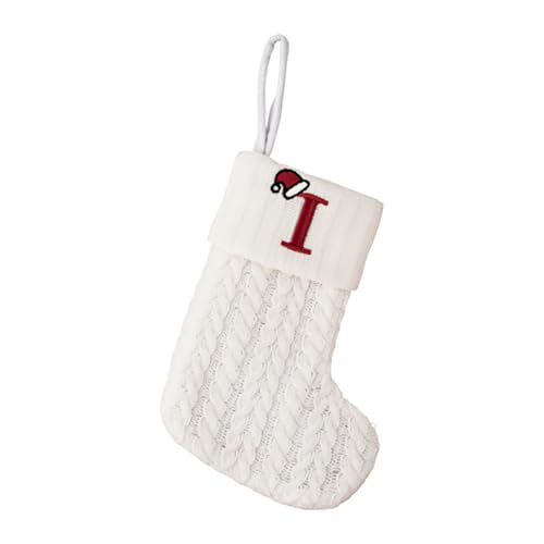 Muloo Meias de Natal com letras de Papai Noel, presente infantil, saco de doces, bolso, enfeite de p