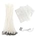 EricX Light 8 inch Candle Wick with Candle Wick Stickers and Candle Wick Centering Device,60 pcs for Candle Making