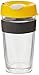KeepCup 16oz Reusable Coffee Cup. Toughened Glass Cup With Silicone Band & Clear Plastic Twin Wall. 16-Ounce/Large, Honey