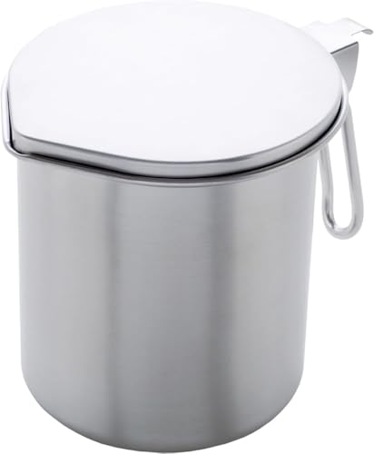 アーネスト [日本製] オイルポット 900ml ステンレス 液だれしにくい (For 油 900) + 活性炭カートリッジ (約10回分) 大手飲食店愛用ブランド