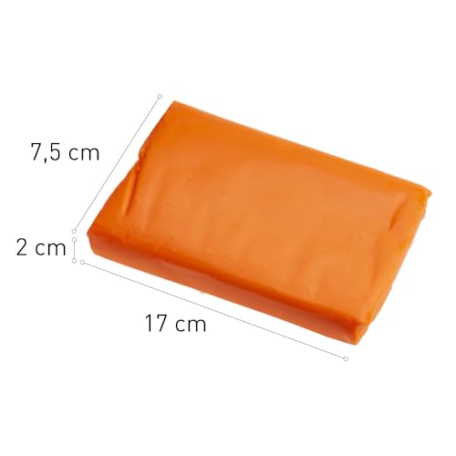 Dekora - Kuchendeko Fondant Orange - Tortenfondant Zuckerpaste für Torten und Cupcakes - Rollfondant für die Herstellung aller Arten von Dekorationen - Einfaches Formen - 250 g