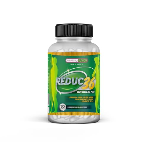 HealthyFusion by Fersa Potente bruciagrassi termogenico, A base di L-Carnitina + Colina bitartrato, Stimola il metabolismo, Riduce l'appetito, 60 tappi