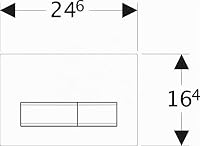 Geberit 115788112 Sigma50 Betätigungsplatte 115.788.112, Revisionsplatte weiß – Ansicht 2
