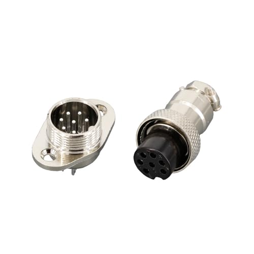 Conector Aviation Socket Plug GX16 9P Flange Rombo 16MM miniatura 5