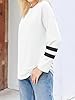 Ebifin Oversize Long Sleeve Shirt Women's Long Shirt Round Neckline Top Long Sleeve T Shirts Pullover Basic Tunic Tee Tops., B-white, XXL #2