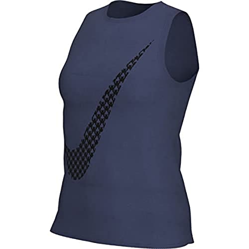 Nike DJ1742 W NK DF TANK ICON CLASH Vest women's midnight navy/black M
