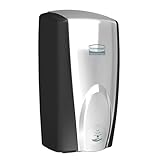 Rubbermaid Commercial Products AutoFoam Hand Soap & Sanitizer Dispenser, Black/Chrome, Touchless, Wall Mount, Battery Operated, for Restrooms in Offices/Hotels/Entertainment/Schools