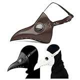 [GZA1way] ドクターペスト仮面 鳥 くちばし PU皮マスク ロングノーズハーフフェイスマスク ロングノーズくちばし ハロウィン クリスマス パーティー 男女兼用 (C) [並行輸入品]