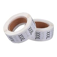 SHINEOFI Round Clothing Size Sticker Labels XXXL 500pcs Per Roll Self-Adhesive Clothing Size Markers for Garments 2 Rolls Pack