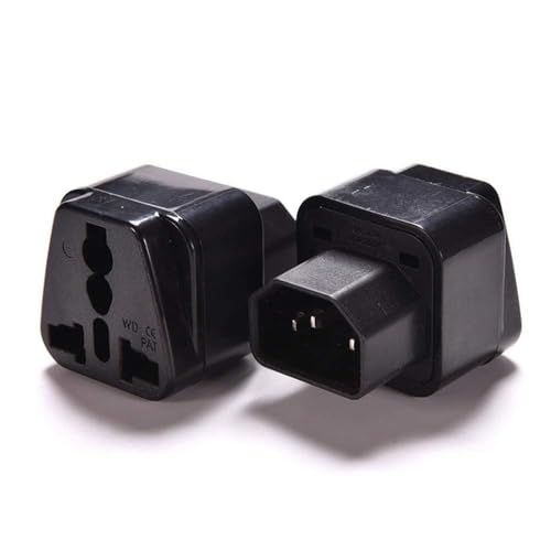 SWIUKPHE Cite Iec C14 To Universal Female Adapting Ac Plug 2 Pcs