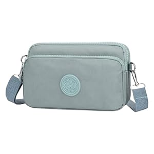 Umhängetasche Damen Kleine Nylon – Crossbody Bag Leichte Wasserdicht Messneger Handtasche Frauen Moderne Taschen mit 3 fächern