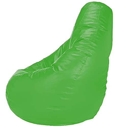 Image of Casa Copenhagen Premium Leather Bean Bag Chair, Filled with Beans | Capacity: Upto 7 Ft Height, 200 KG Weight | 5XL | Robotic Green