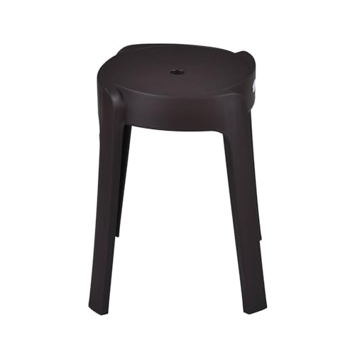 Image of Nilkamal Twist Sturdy and Durable Plastic Seating Stool | Set of 2 | for Living Room, Bedroom, Bathroom, Kitchen, Office | Season Rust Brown