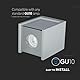 V-TAC VT-860 1Xgu10 Grau Beton Quadrat Metall Trockenbau Oberfläche mit Chromboden