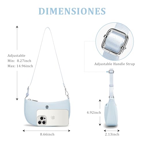 Image of Shoulder Bag for Women Handbags with Adjustable Strap Underarm Purse Mini Clutch Purses Trendy Crescent Bags 1L