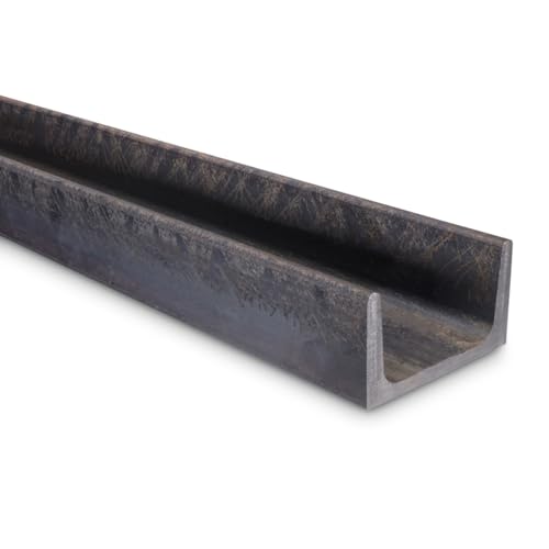 M.P. Metalli barra in ferro liscio a U strutturale da carpenteria, grezzo 60x30 mm - spessore 6,5 mm | 1 mt / 1000 mm | Made in Italy