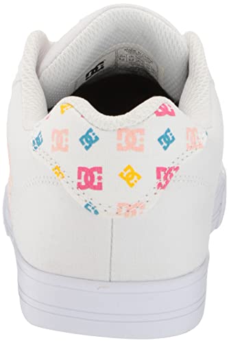 DC Girls Chelsea Low Shoe Skate, White/Monogram, 11 Big Kid3
