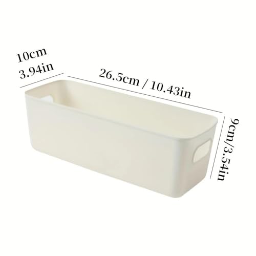 Image of Multipurpose Plastic Storage Box Organizer - Slim Drawer Organizer Bins for Kitchen, Bathroom, Desk, Makeup, Stationery, Toys & Home Storage (8)