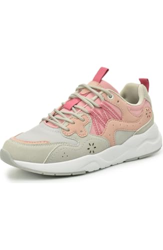 Nicole Miller Women's Sneakers Flown Women's Lace Up Fashion Sneakers - Lightweight, Trendy, and Comfortable Shoes for Active Lifestyles, Everyday Wear, and Modern Casual Outfit Grey Multi