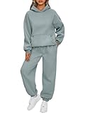 Picture of AUTOMET Women 2 Piece Outfits 2025 Plus Size Fall Fashion Airport Travel Pants Lounge Set Leisure Vacation Winter Clothes Sweatsuits LightGreen M