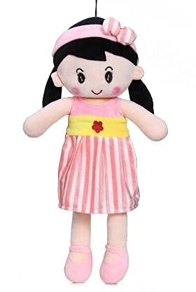Fun4you Soft Baby Doll 50cm – Plush Toy for Girls, Toddlers & Kids | Stuffed Doll for Role Play & Learning | Safe, Cuddly Toy for Baby Girl | Birthday Gift | Made in India | Pink