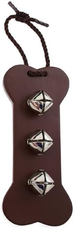 Leather Bone Bell Door Hanger - BROWN -