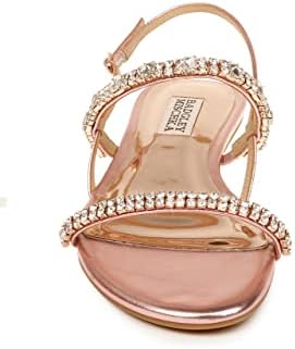 Badgley Mischka womens Slingback, Flat Sandal, Silver Leather, 8 US | Image 3